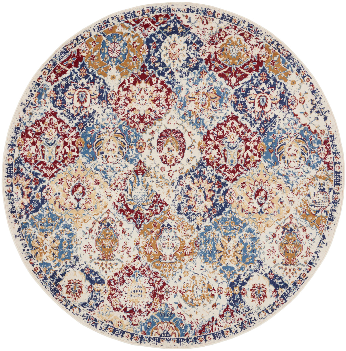 Grafix GRF31 Blue Multicolor Rug - Round