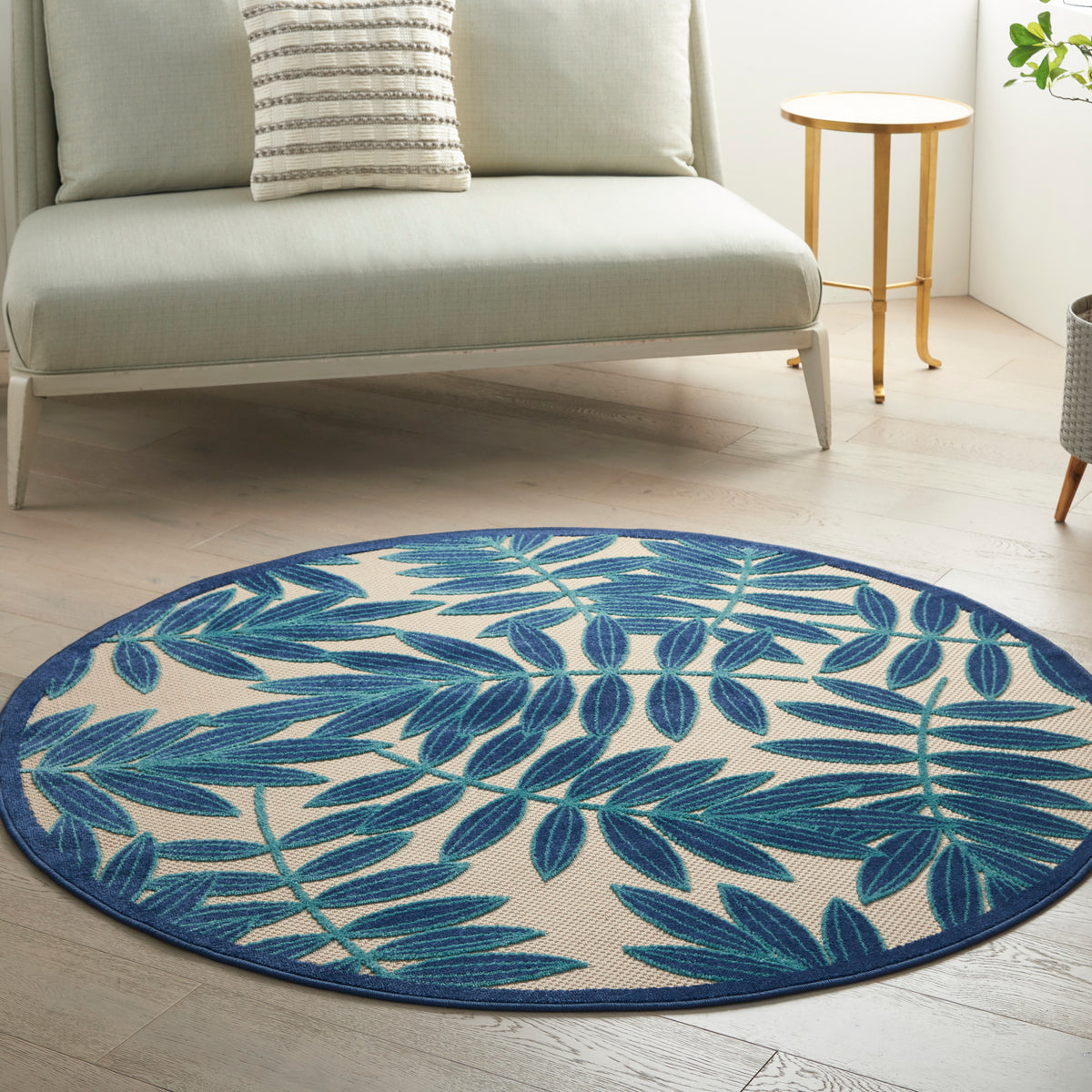 Aloha ALH18 Navy Rug - room scene