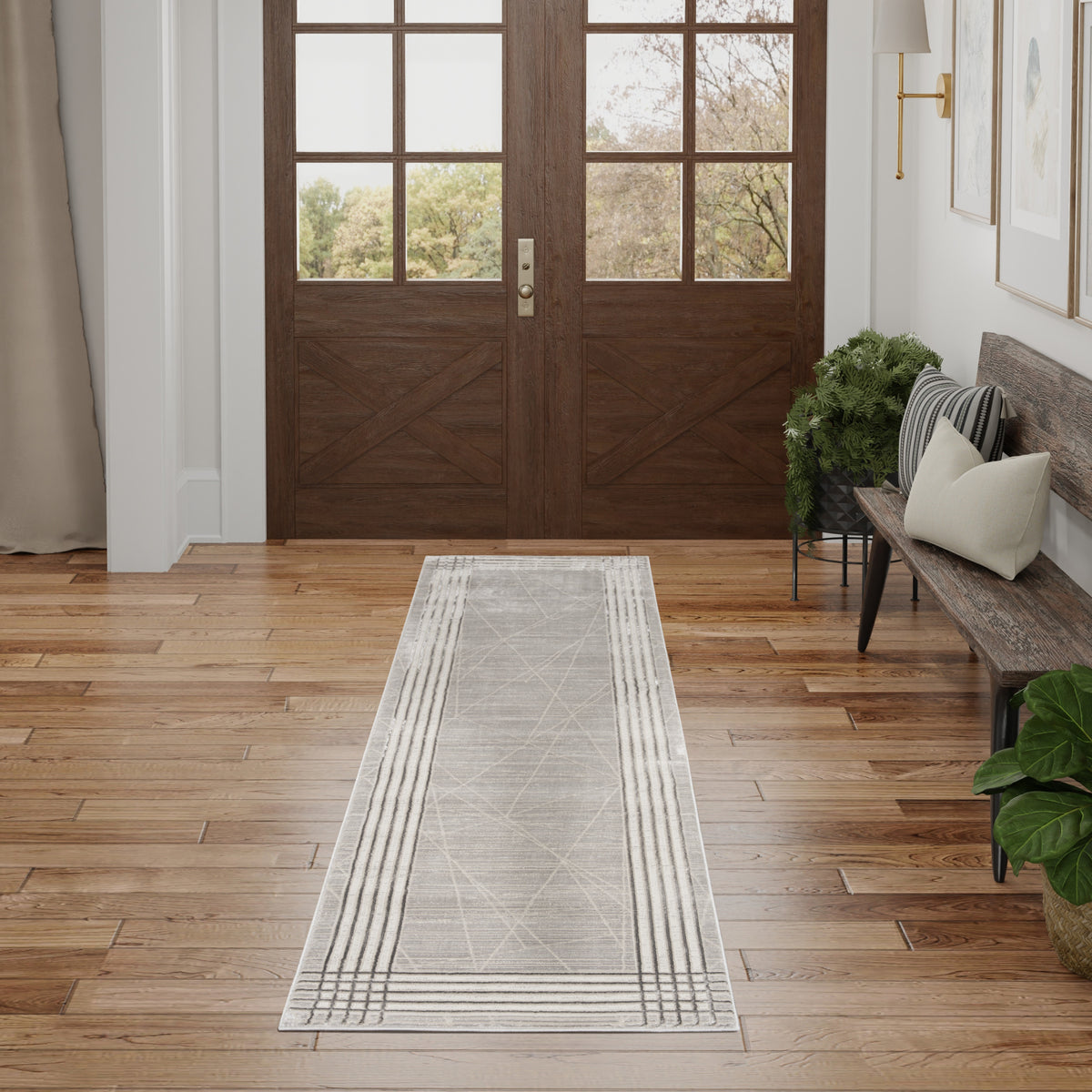 Desire DSR01 Grey Silver Rug - room scene