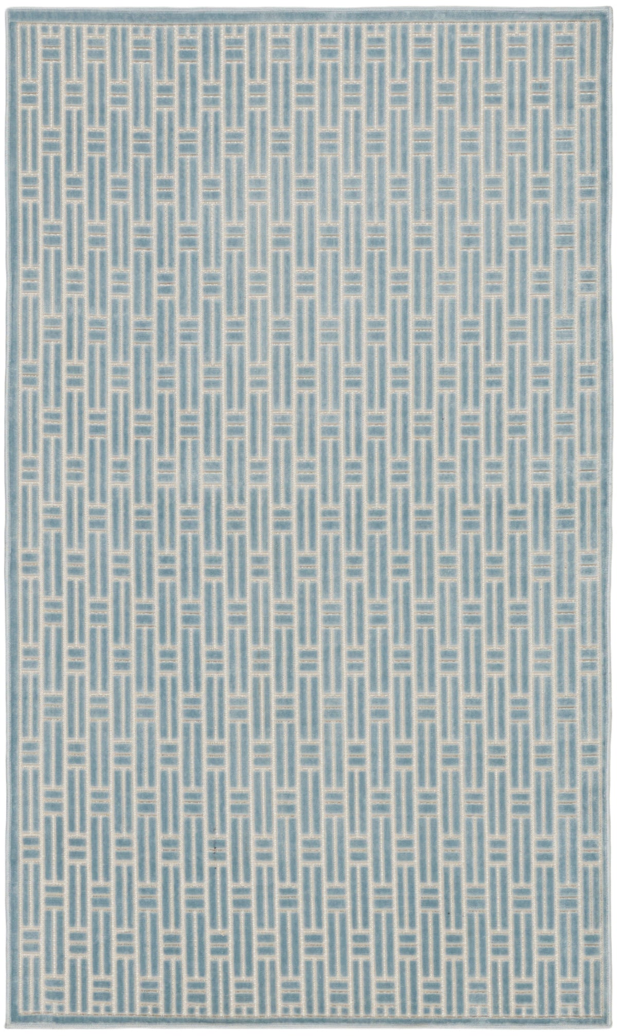 Washable Charm WCH02 Blue Ivory Rug - Rectangle