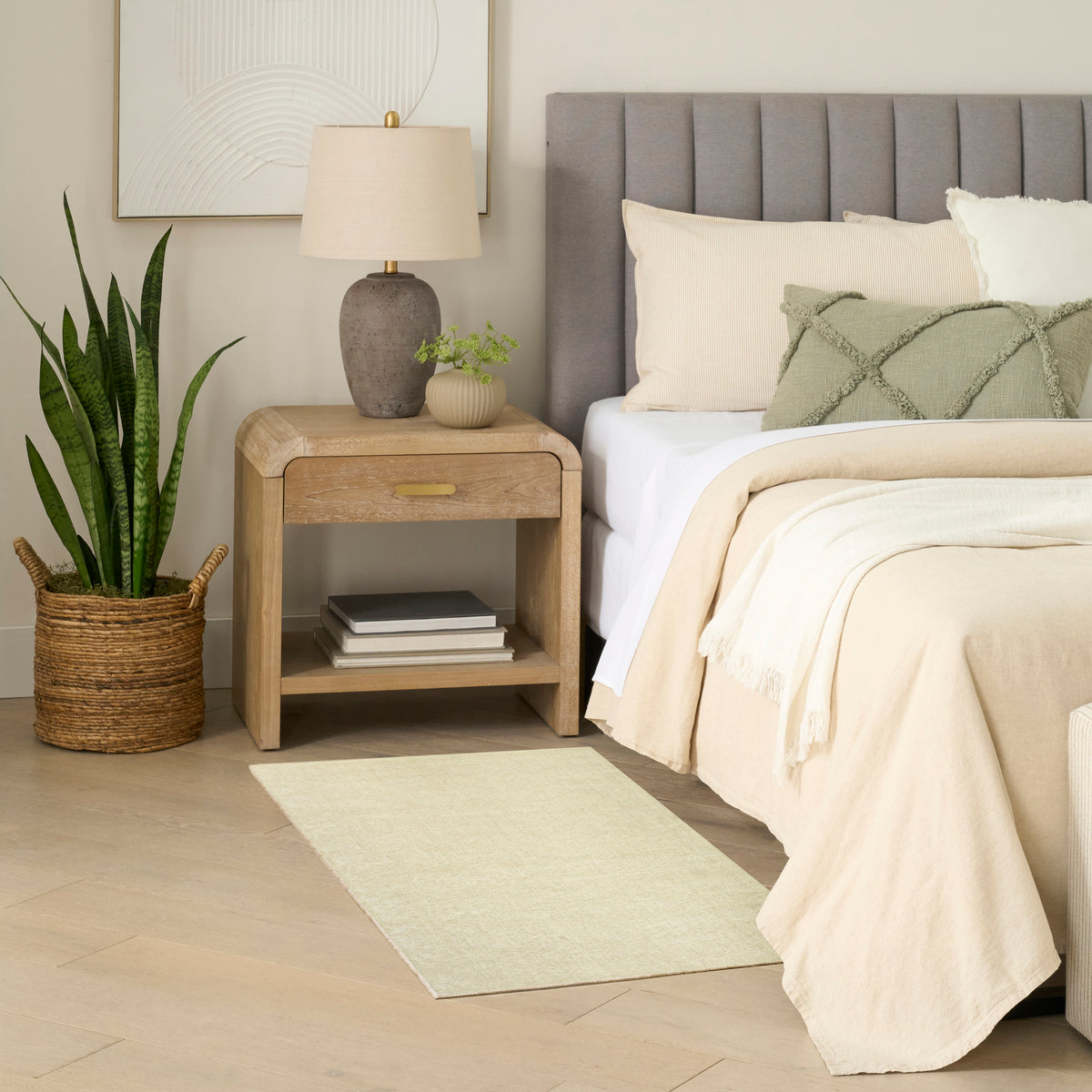 Strata SSS01 Ivory Rug - room scene
