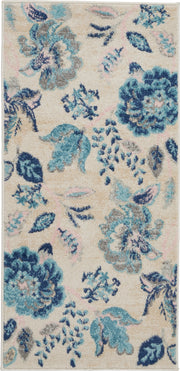Tranquil TRA02 Ivory Light Blue Rug - Rectangle