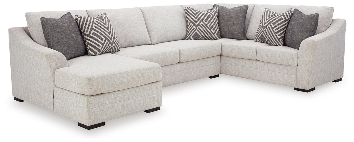 Koralynn 3-Piece Sectional with Chaise Next-Gen Nuvella™ Performance Fabric