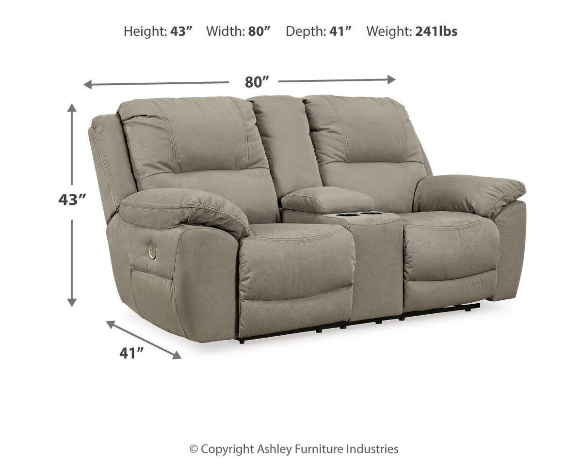 Next-Gen Gaucho DBL REC PWR Loveseat w/Console Microfiber