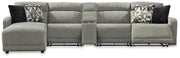 Colleyville 5-Piece Power Reclining Sectional with Chaise Chenille