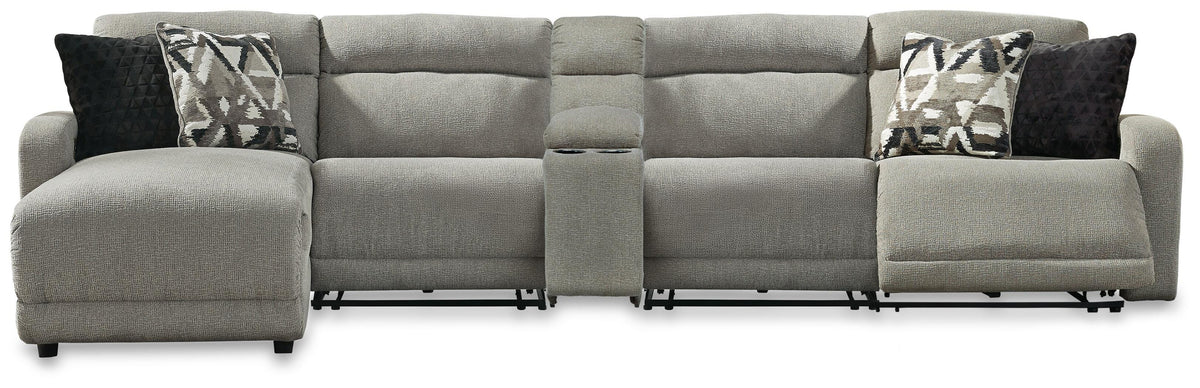 Colleyville 5-Piece Power Reclining Sectional with Chaise Chenille