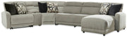 Colleyville 6-Piece Power Reclining Sectional with Chaise Chenille
