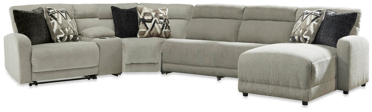 Colleyville 6-Piece Power Reclining Sectional with Chaise Chenille