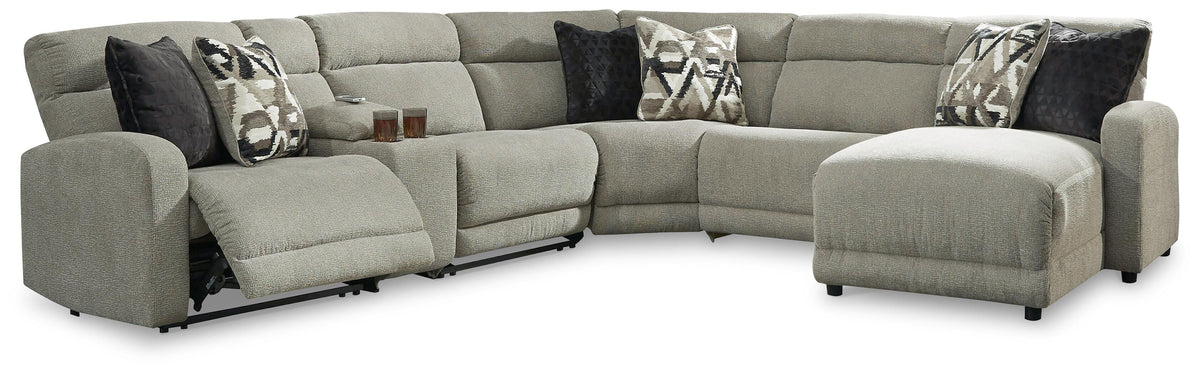 Colleyville 6-Piece Power Reclining Sectional with Chaise Chenille