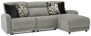 Colleyville 3-Piece Power Reclining Sectional with Chaise Chenille