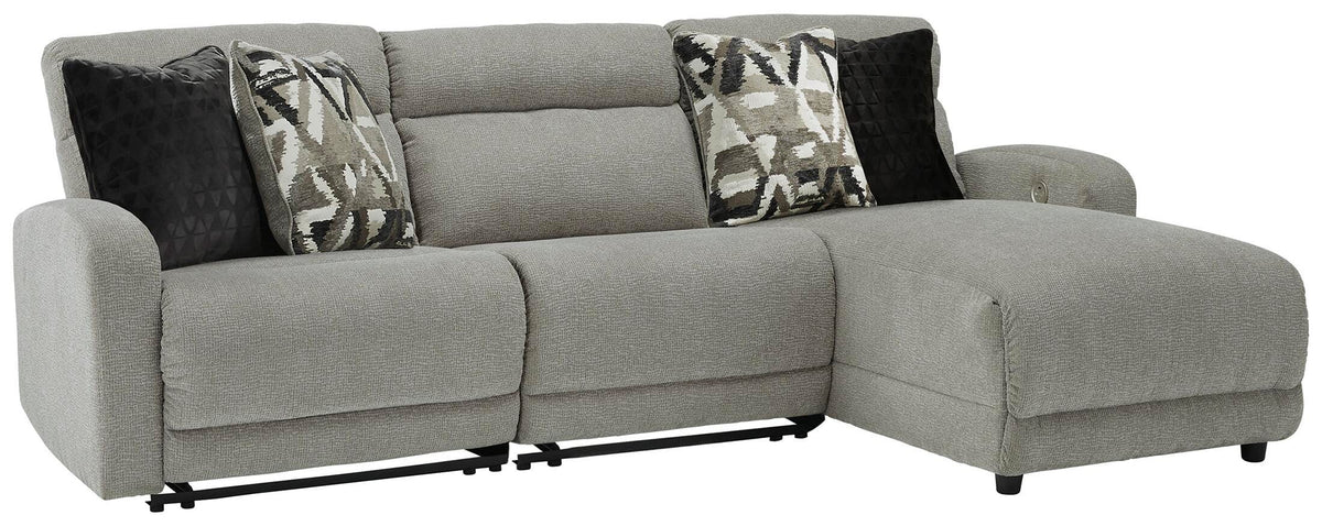 Colleyville 3-Piece Power Reclining Sectional with Chaise Chenille