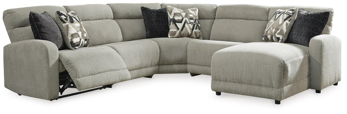 Colleyville 5-Piece Power Reclining Sectional with Chaise Chenille