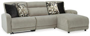 Colleyville 3-Piece Power Reclining Sectional with Chaise Chenille
