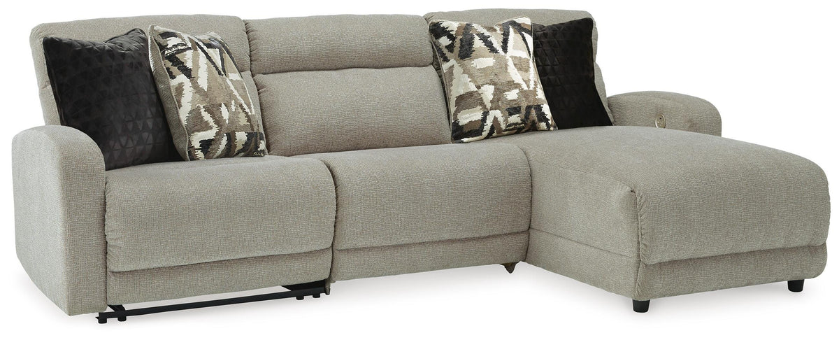 Colleyville 3-Piece Power Reclining Sectional with Chaise Chenille