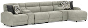 Colleyville 6-Piece Power Reclining Sectional with Chaise Chenille