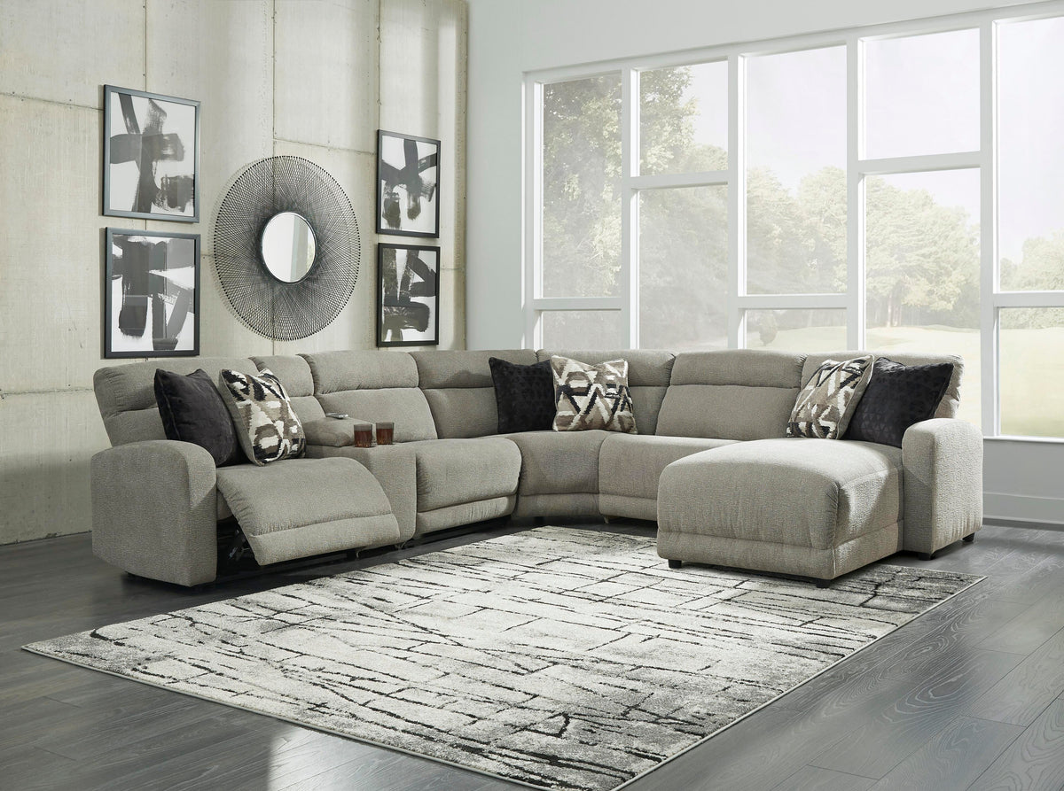 Colleyville 6-Piece Power Reclining Sectional with Chaise Chenille