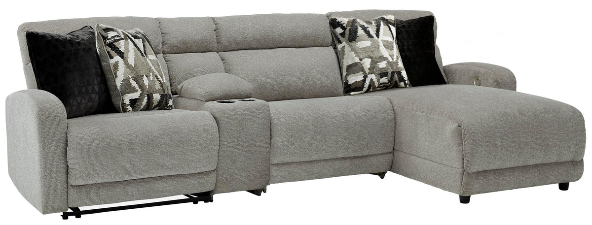 Colleyville 4-Piece Power Reclining Sectional with Chaise Chenille