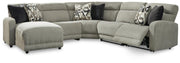 Colleyville 5-Piece Power Reclining Sectional with Chaise Chenille