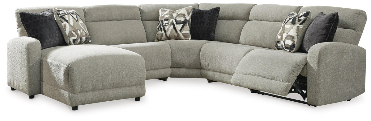 Colleyville 5-Piece Power Reclining Sectional with Chaise Chenille
