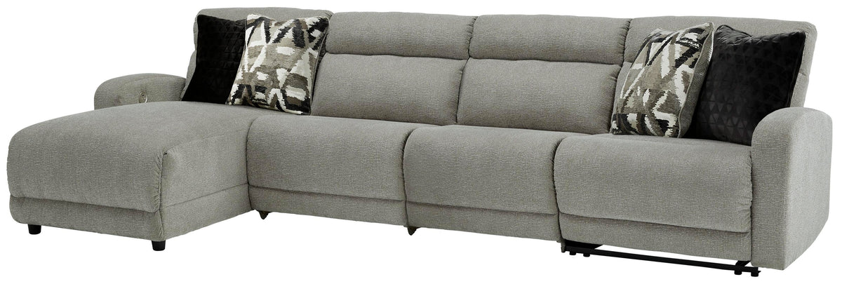 Colleyville 4-Piece Power Reclining Sectional with Chaise Chenille