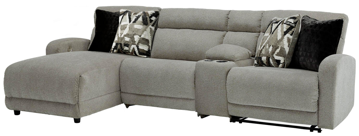 Colleyville 4-Piece Power Reclining Sectional with Chaise Chenille