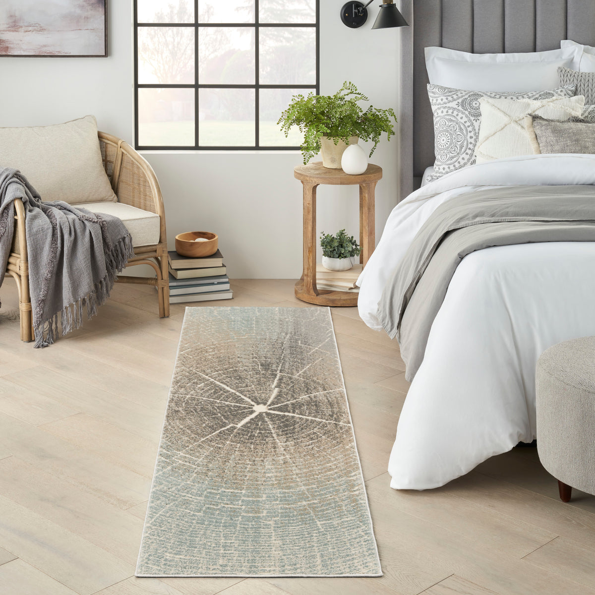 Marmara MRA06 Teal Grey Ivory Rug - room scene
