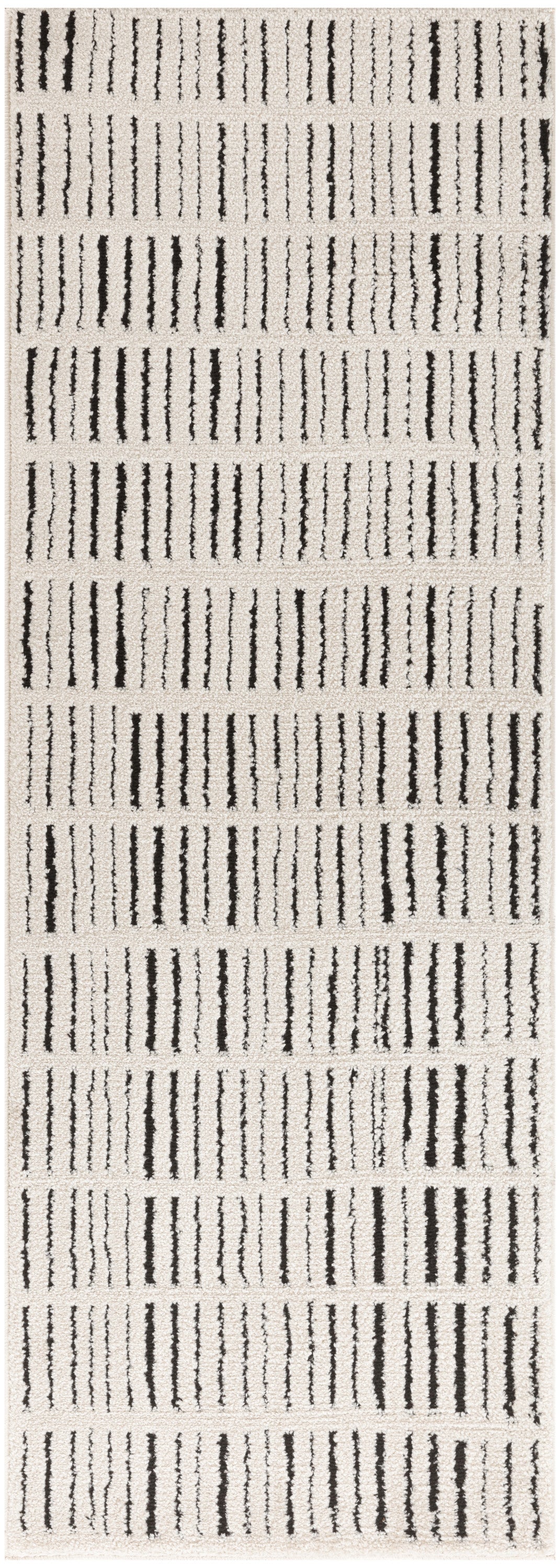 Modern Comfort MNC03 Ivory Black Rug - Runner