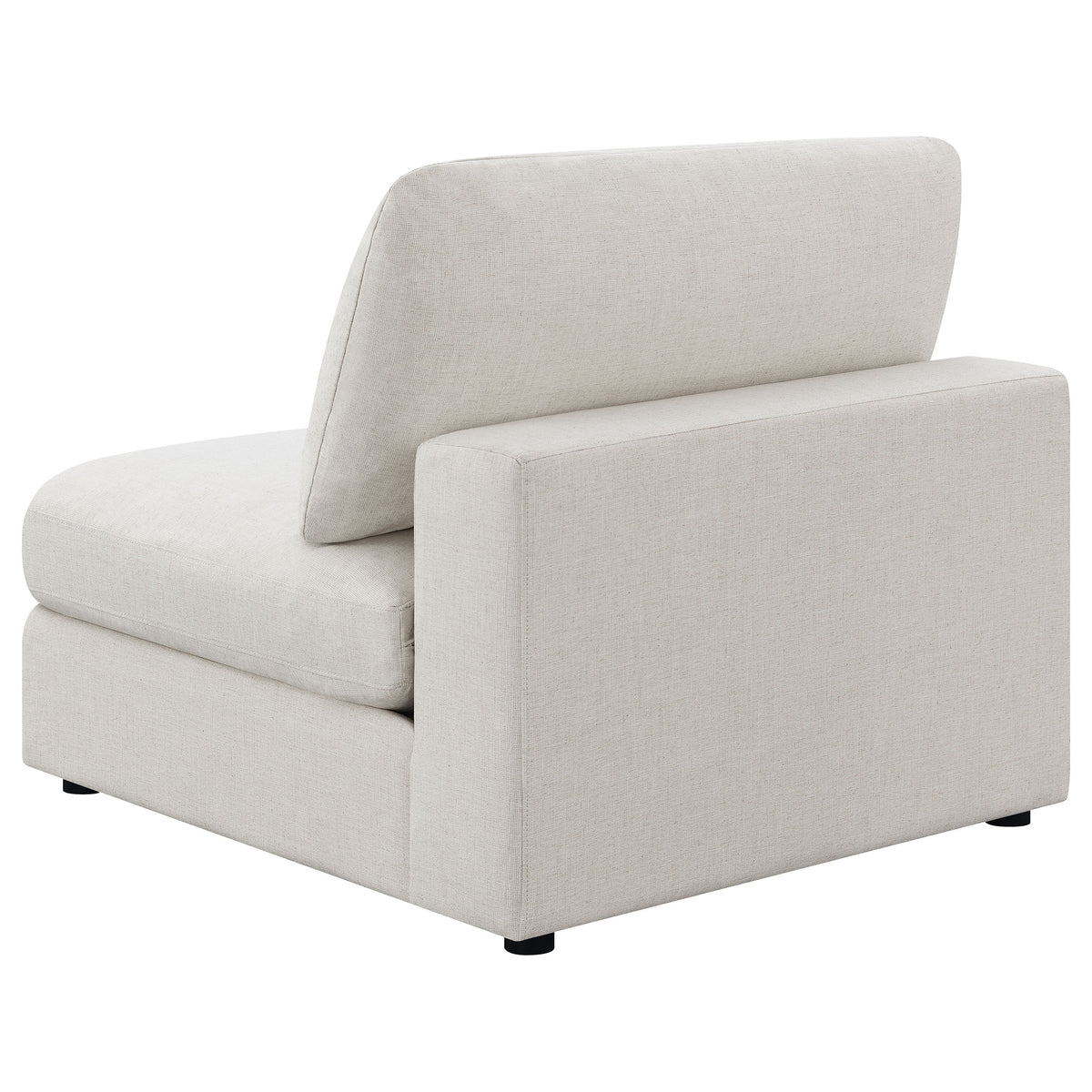 Serene 4-piece Upholstered Modular Sectional Sofa with 2 Armless Chairs - Beige