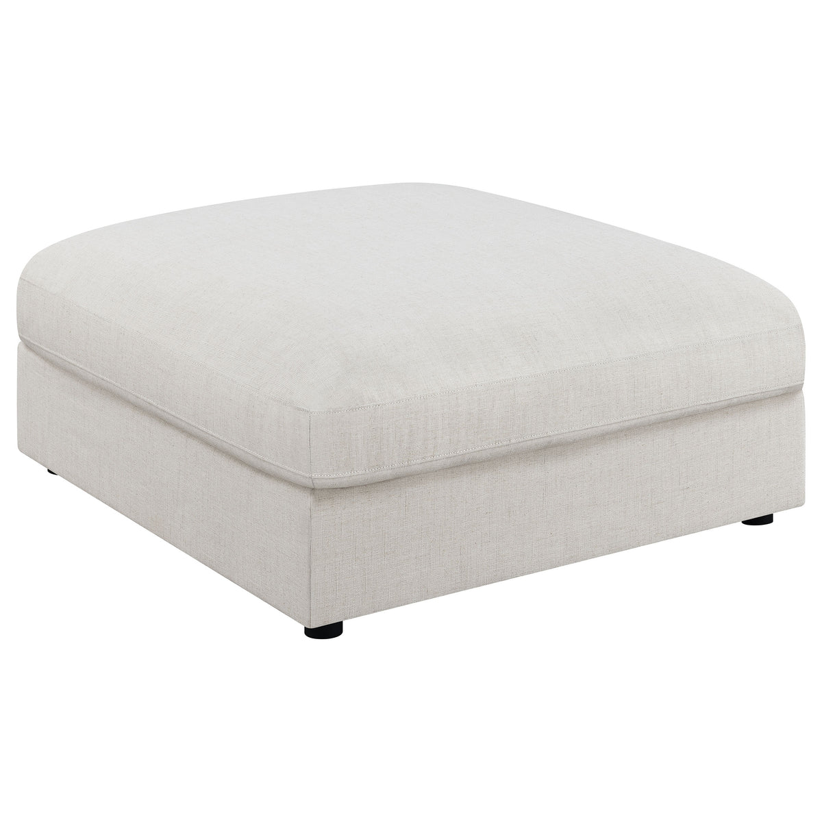 Serene 4-piece Upholstered Modular Sectional Sofa with 1 Armless Chair and Ottoman - Beige