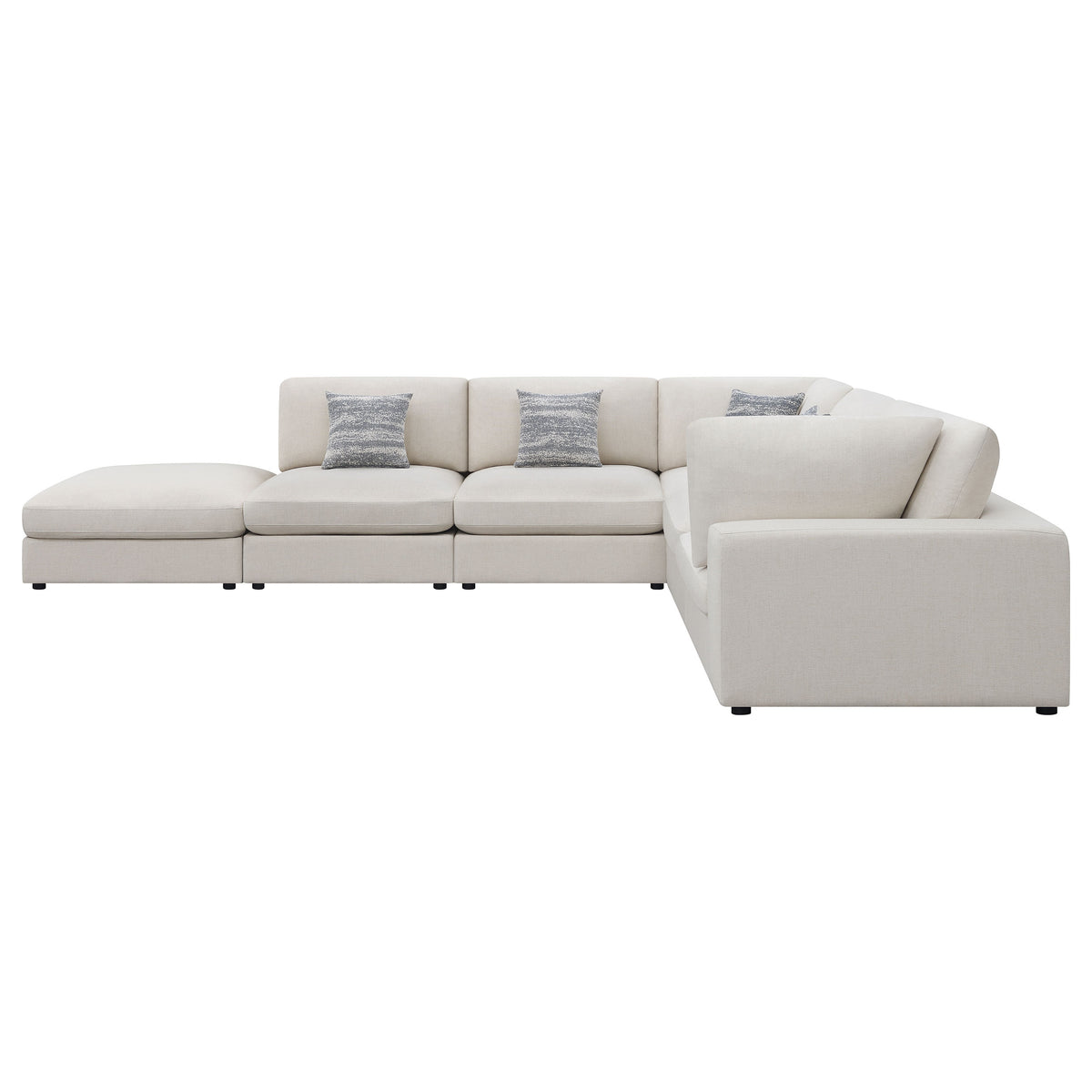 Serene 6-piece Upholstered Modular Sectional Sofa - Beige