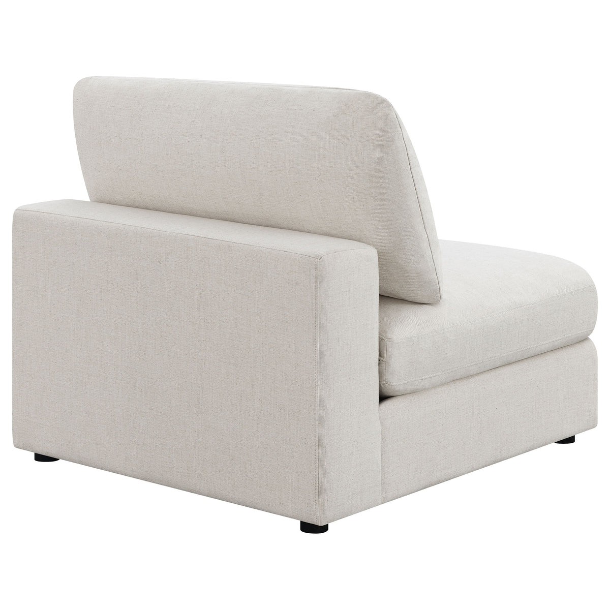 Serene Upholstered Armless Chair - Beige