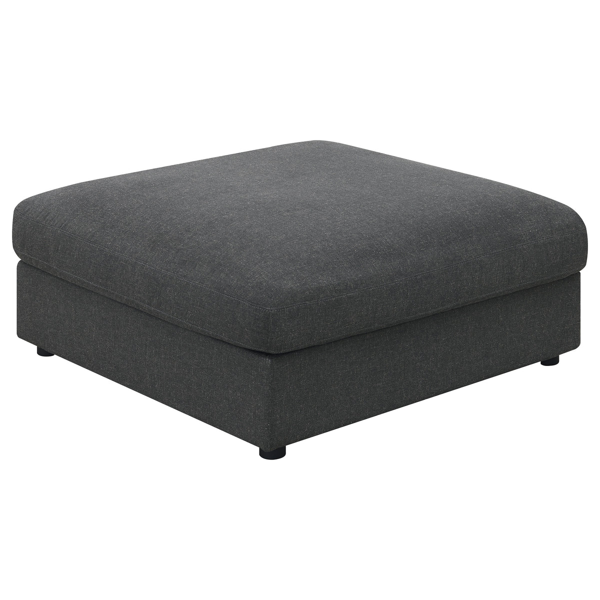 Serene 4-piece Upholstered Modular Sectional Sofa with 1 Armless Chair and Ottoman - Charcoal