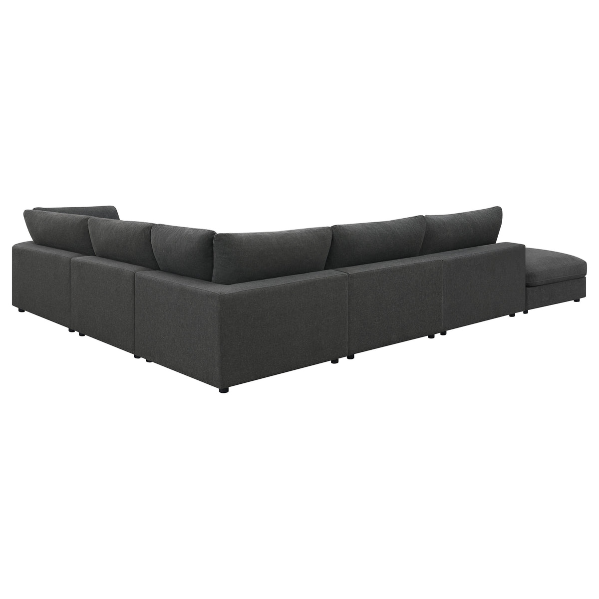 Serene 6-piece Upholstered Modular Sectional Sofa - Charcoal
