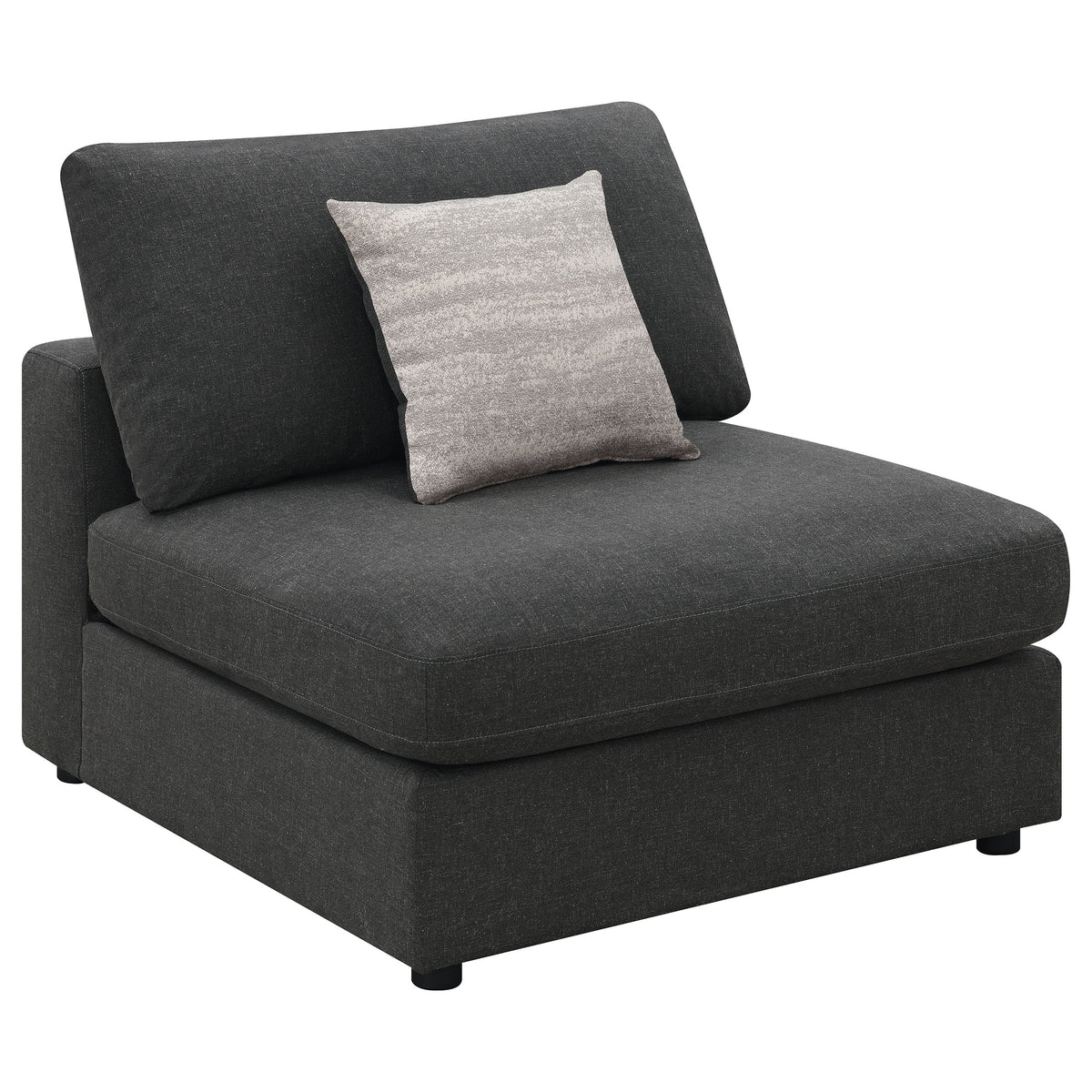 Serene 6-piece Upholstered Modular Sectional Sofa - Charcoal