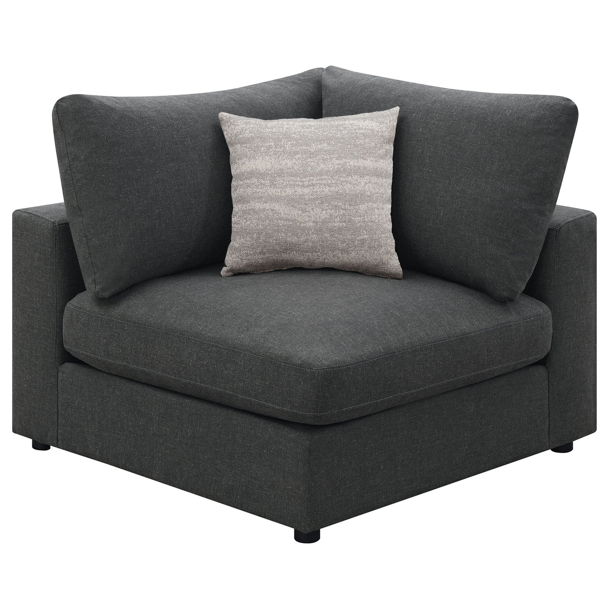 Serene 6-piece Upholstered Modular Sectional Sofa - Charcoal