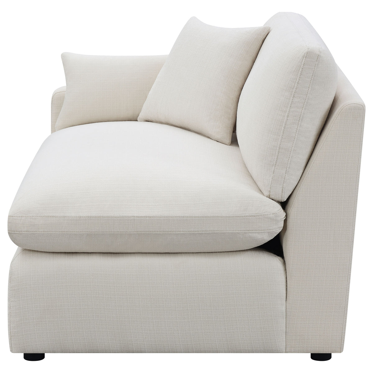 Hobson Upholstered Chair - Ivory, Left Arm Facing