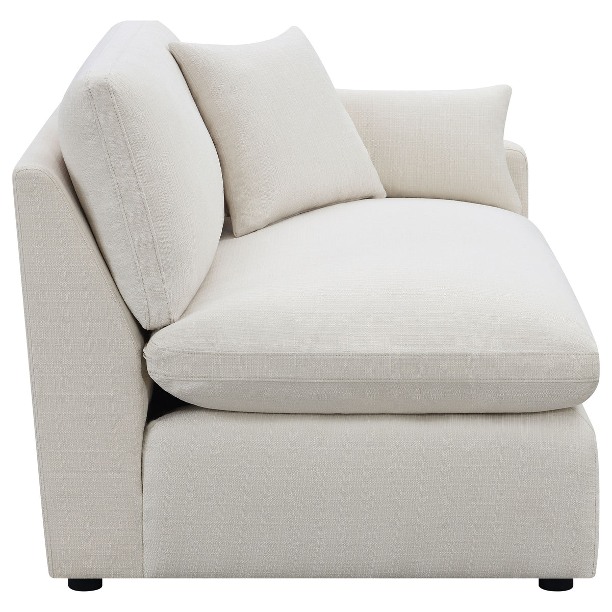 Hobson Upholstered Chair - Ivory, Left Arm Facing