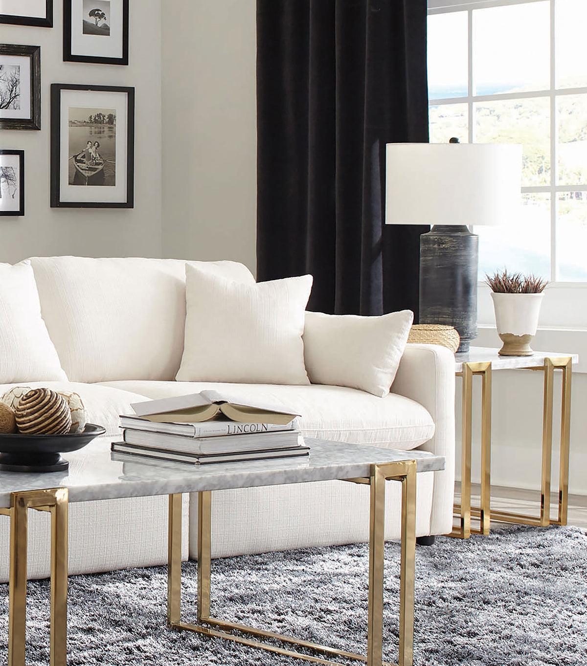 Hobson Upholstered Chair - Ivory, Right Arm Facing