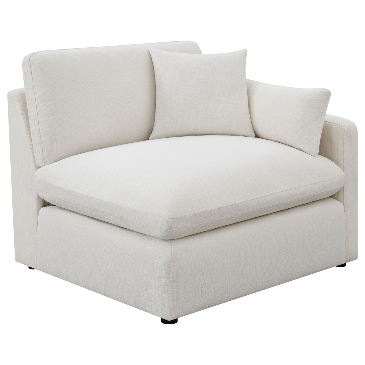 Hobson Upholstered Chair - Ivory, Right Arm Facing