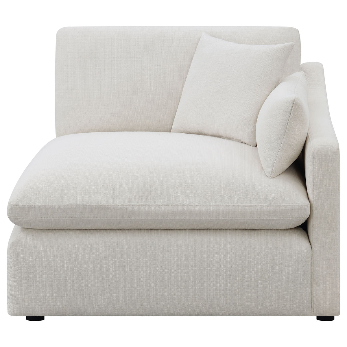 Hobson Upholstered Chair - Ivory, Right Arm Facing