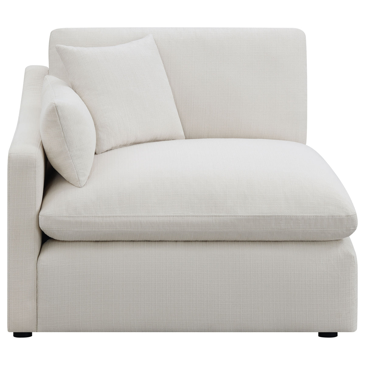 Hobson Upholstered Chair - Ivory, Right Arm Facing