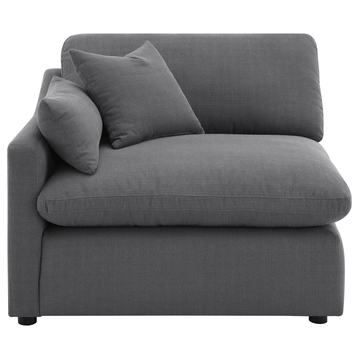 Hobson Upholstered Chair - Charcoal, Left Arm Facing