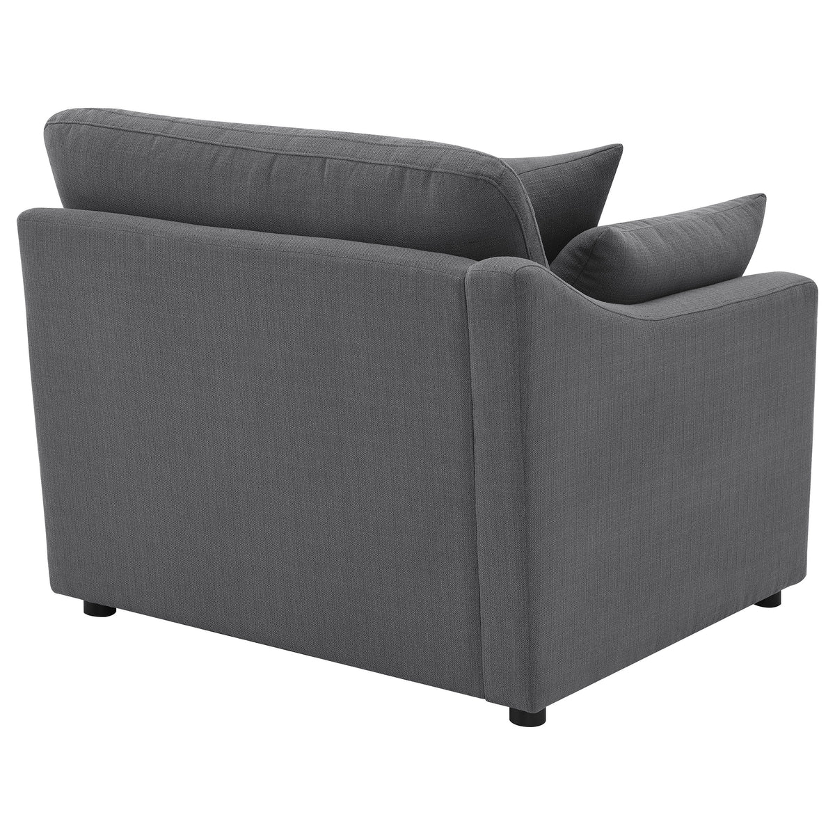 Hobson Upholstered Chair - Charcoal, Left Arm Facing