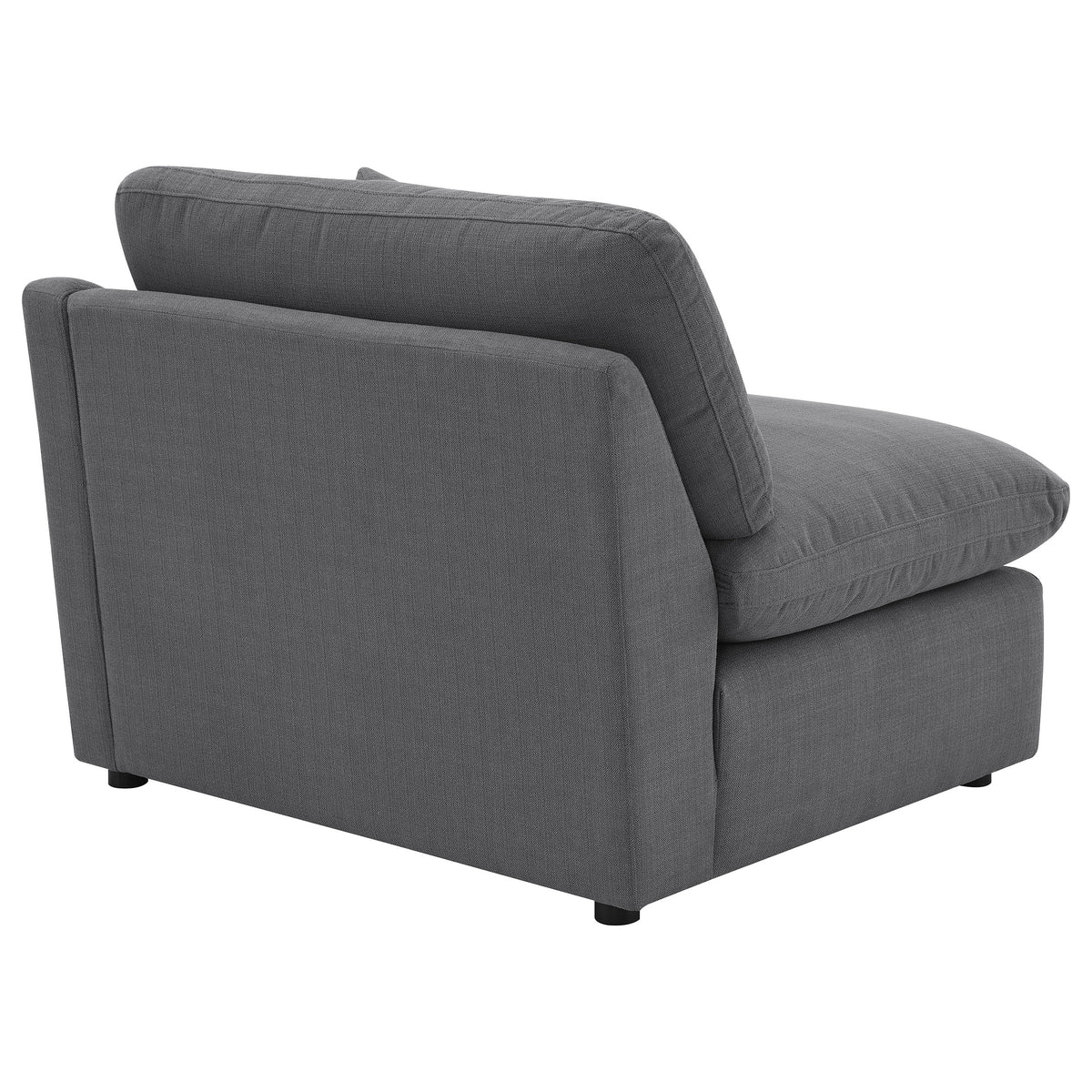 Hobson Upholstered Chair - Charcoal, Right Arm Facing