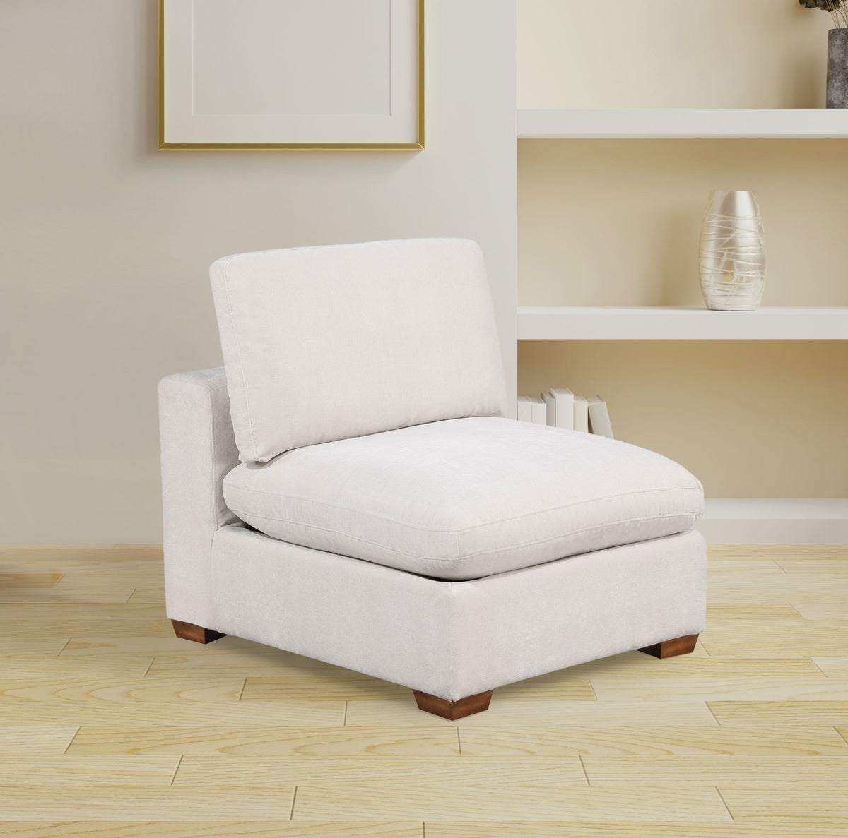Lakeview Upholstered Armless Chair - Ivory