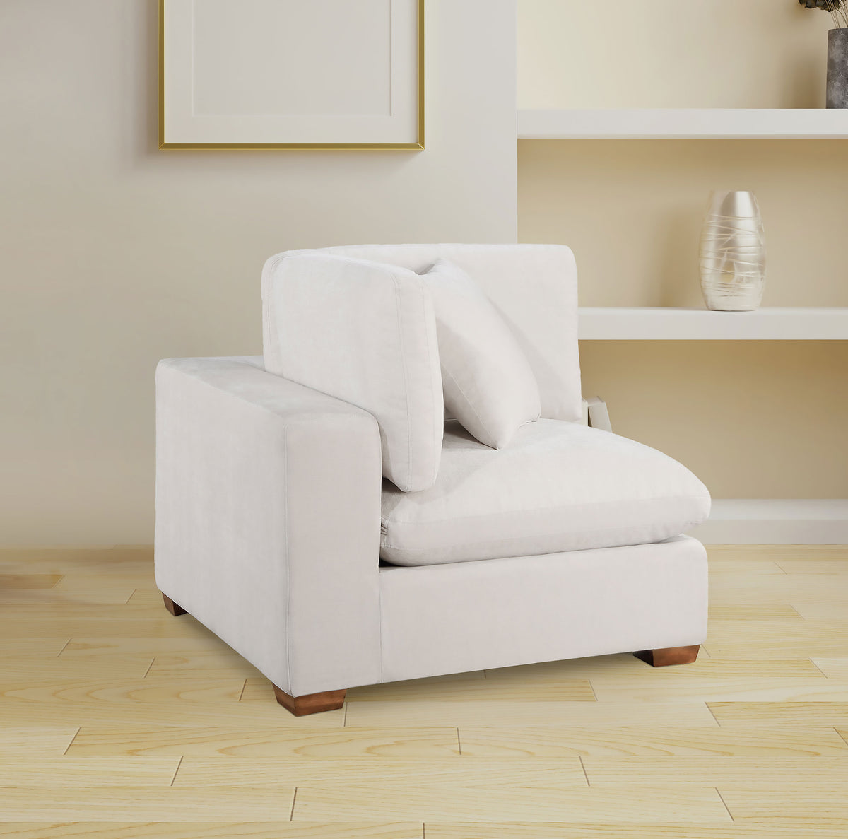 Lakeview Upholstered Corner Chair - Ivory