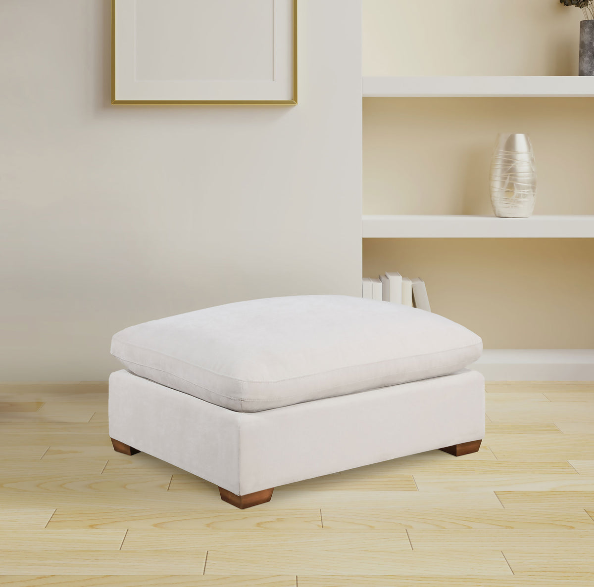 Lakeview Rectangular Upholstered Ottoman - Ivory