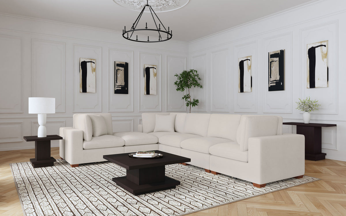 Lakeview Rectangular Upholstered Ottoman - Ivory