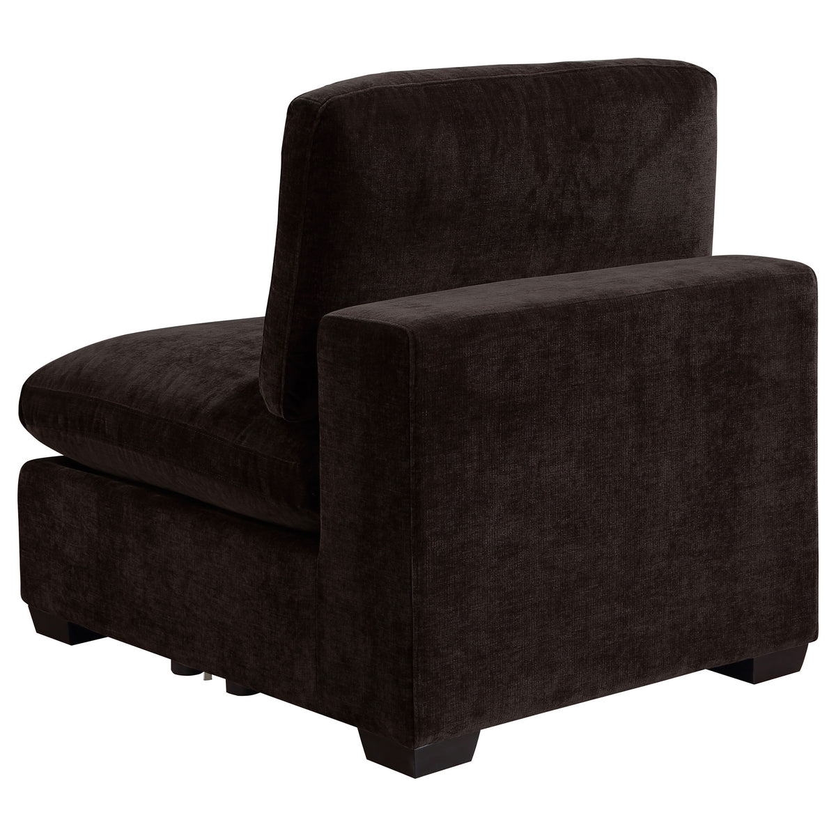 Lakeview Upholstered Armless Chair - Dark Chocolate