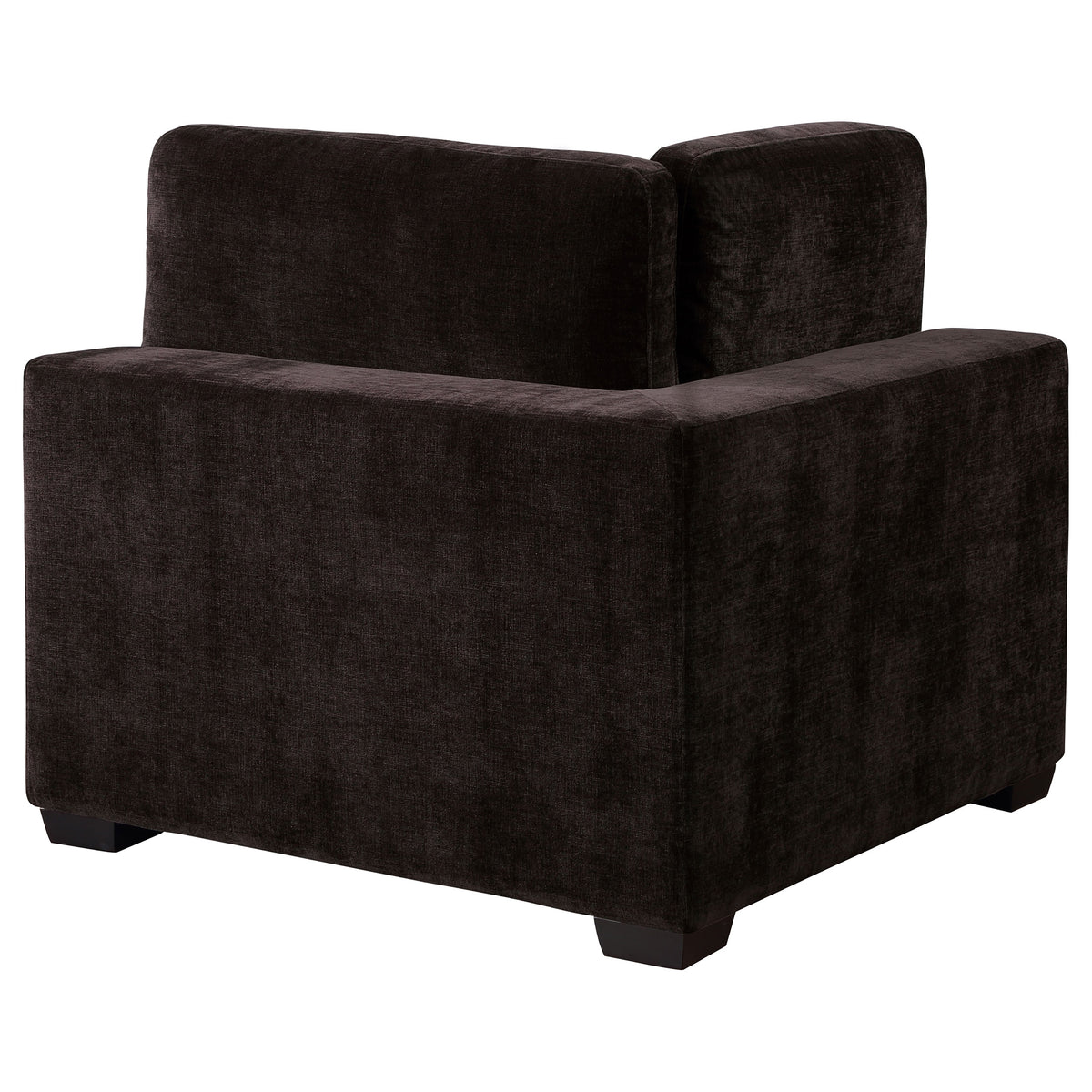 Lakeview Upholstered Corner Chair - Dark Chocolate